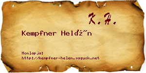 Kempfner Helén névjegykártya